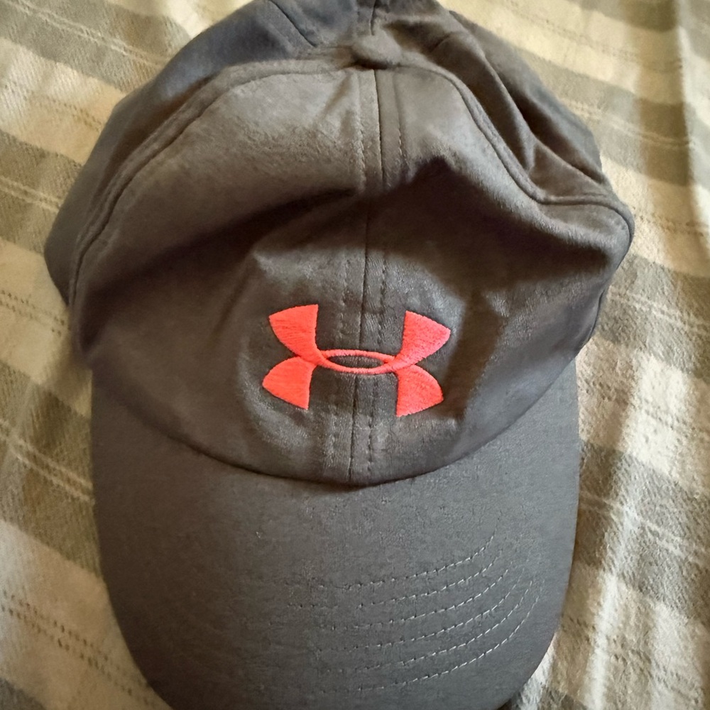 Under Armour Dark Gray Hat with Red Emblem